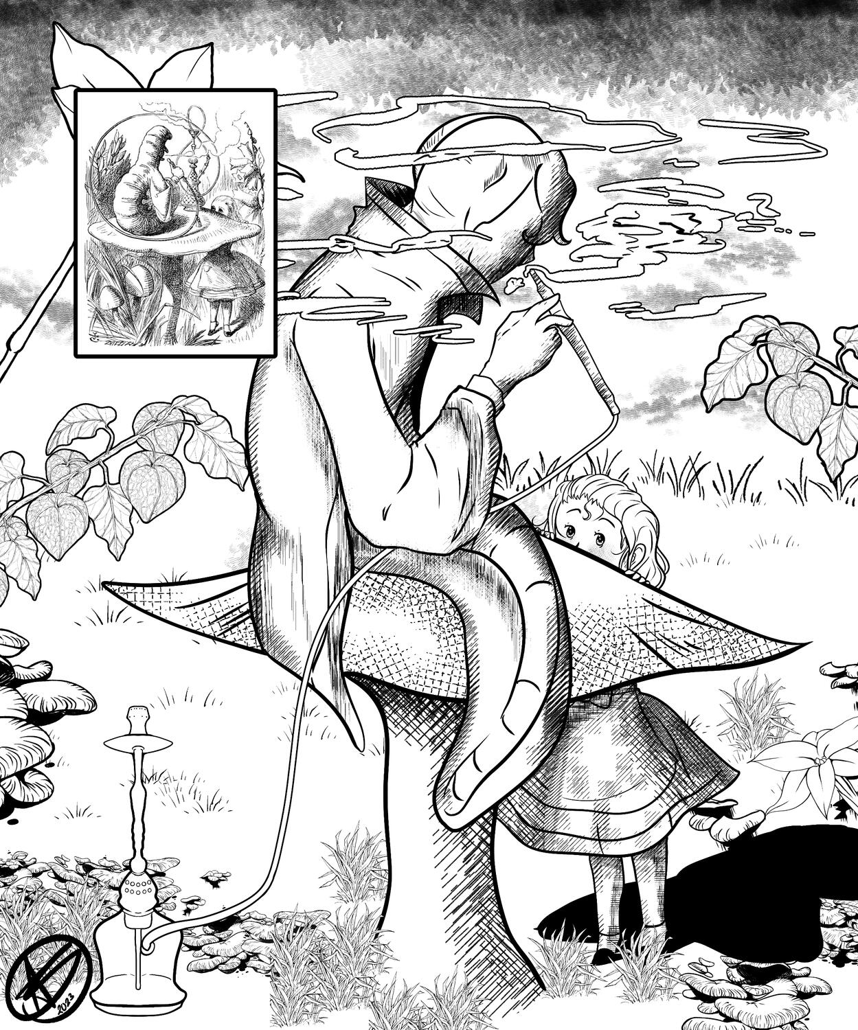 Alice in Wonderland Illustration Recreation III