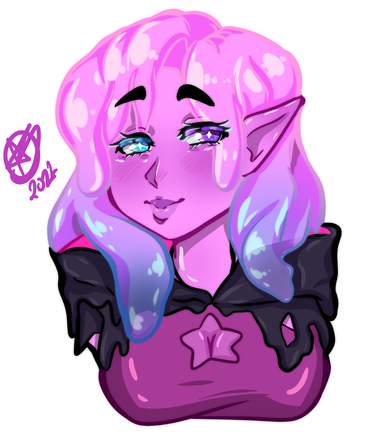 Bust of VTuber SourSlimes