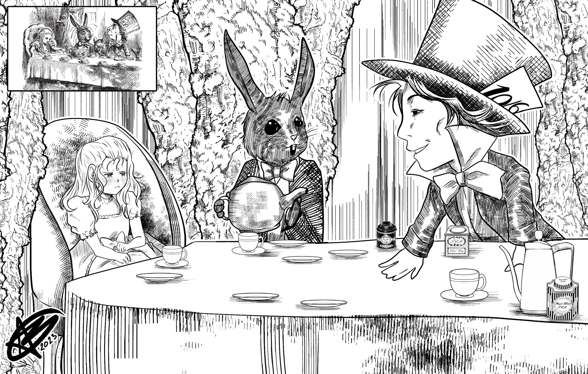 Alice in Wonderland Illustration Recreation I