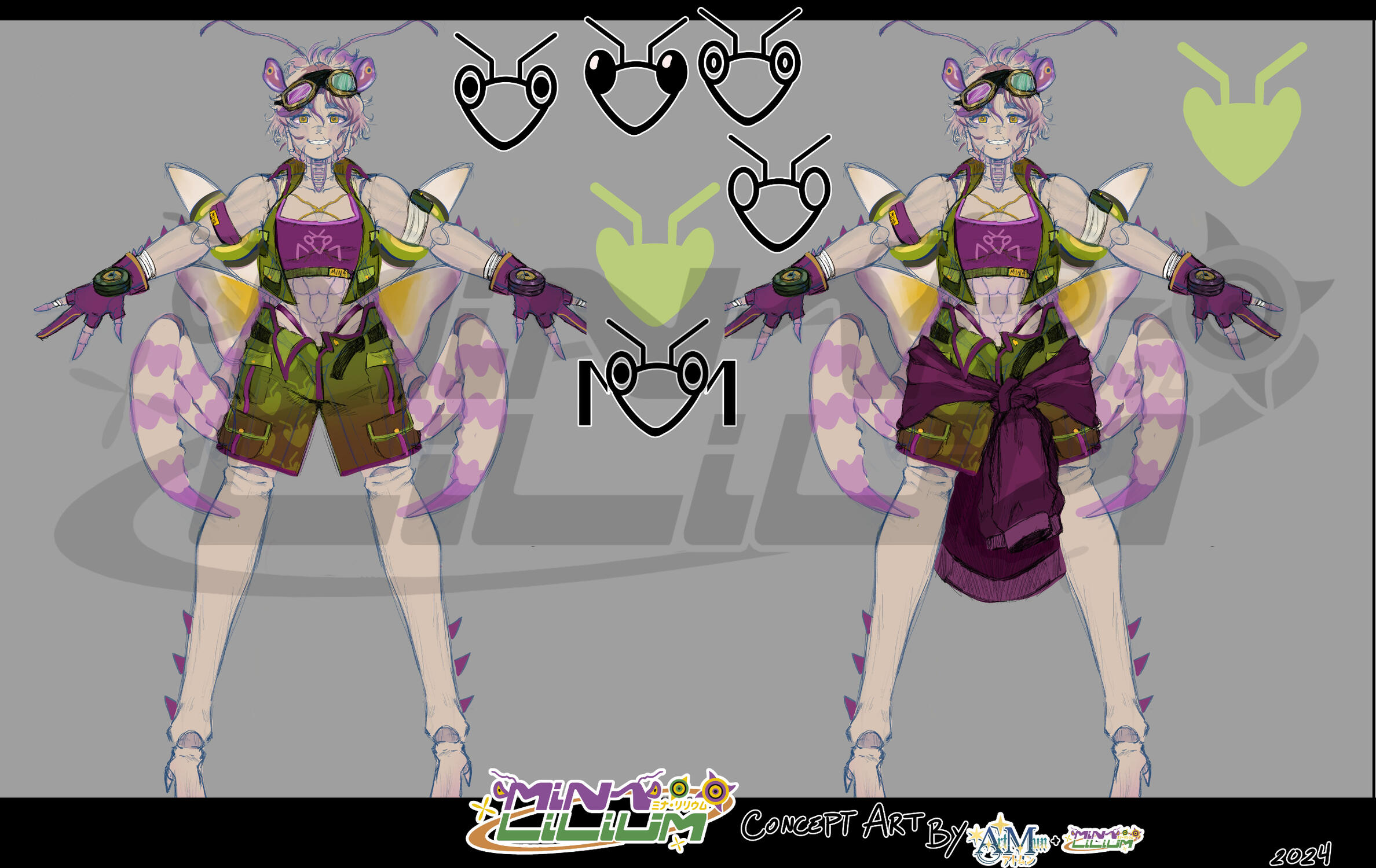 Concepts of VTuber Model for Mina Lilium