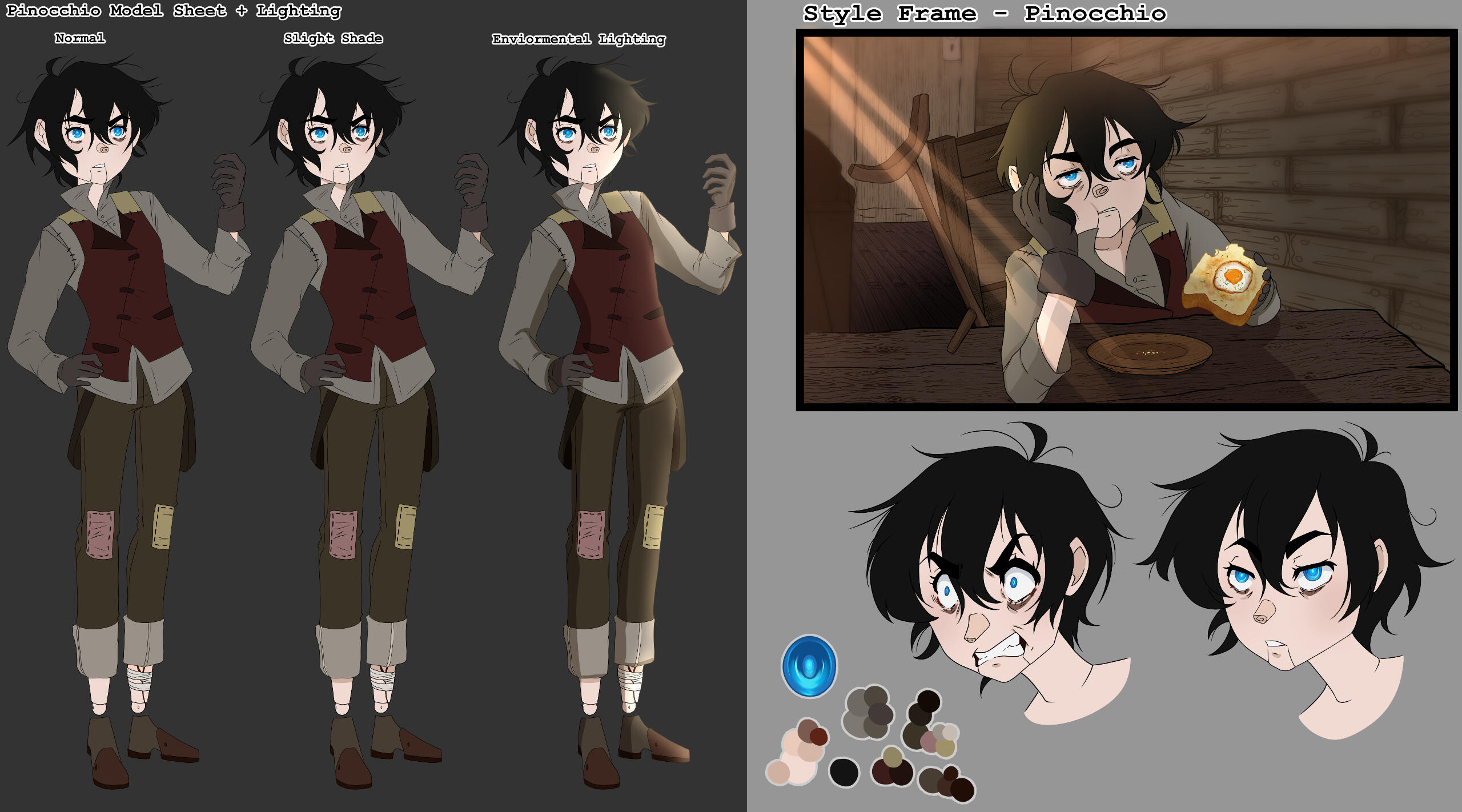 &quot;No Goodnights&quot; Pinocchio Animation Sheet